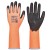 Portwest A631 Vis-Tex Cut-Resistant Long-Cuff Work Safety Gauntlet Gloves (Orange/Black)