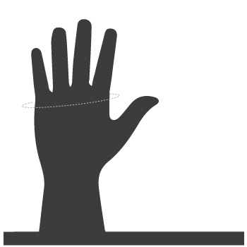 Indications of Where to Measure Your Hand