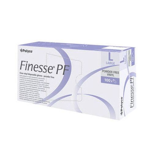 Polyco Finesse Powder-Free Clear Vinyl Disposable Gloves MPF25