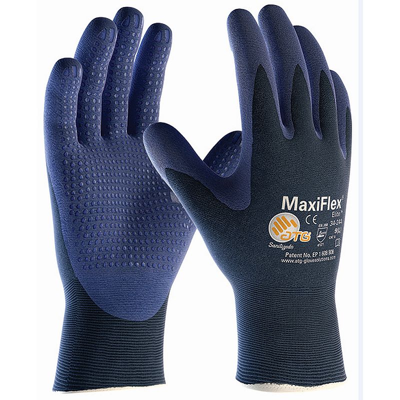 MaxiFlex Elite Palm-Coated Knitwrist Handling 34-244 Gloves