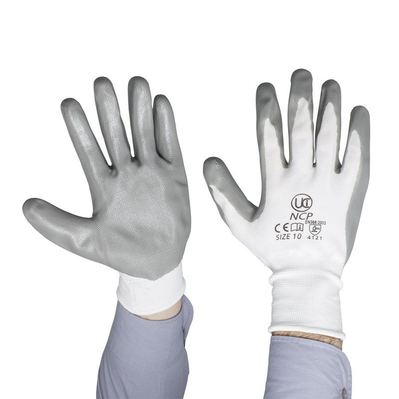 Nitrile Coated Gloves suitable for use with oil