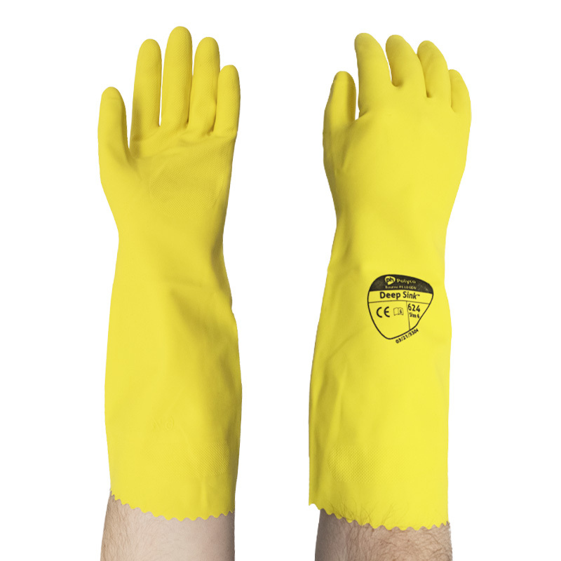 Polyco Deep Sink 62 Extra Long Rubber Gloves