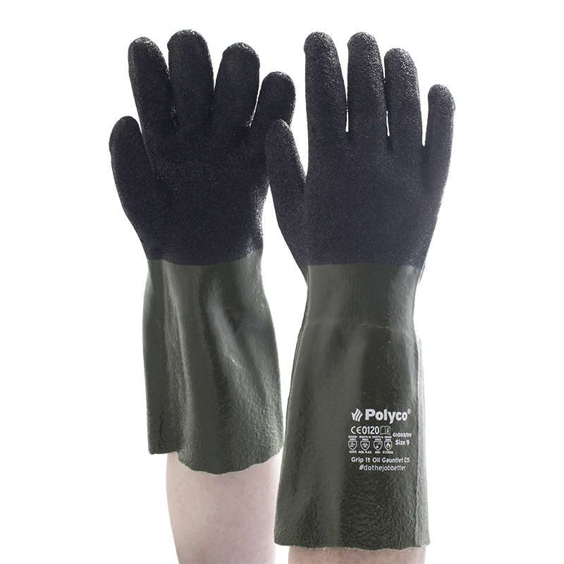 Polyco Grip It C5 GIOG5 Oil Gauntlet Gloves