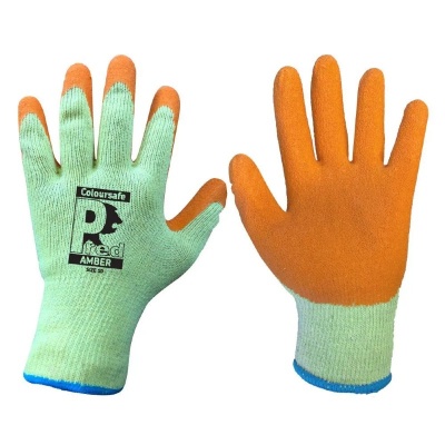 Predator Amber 2-LCTC Latex-Coated Palm Dexterity Handling Gloves