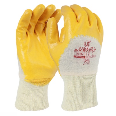 UCi Armalite Yellow Nitrile Coated Handling Gloves AV725P