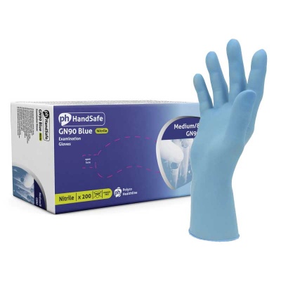 Hand Safe GN90 Stretch Powder-Free Nitrile Examination Gloves (Pack of 200)