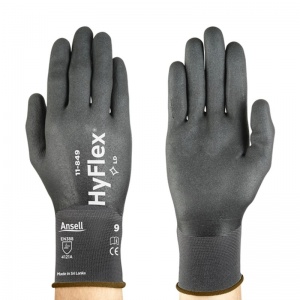 Ansell Hyflex 11-849 Nitrile-Dipped Abrasion-Resistant Grip Gloves