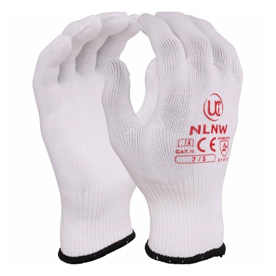 UCi NLNW Full Finger Low-Linting Nylon White Gloves