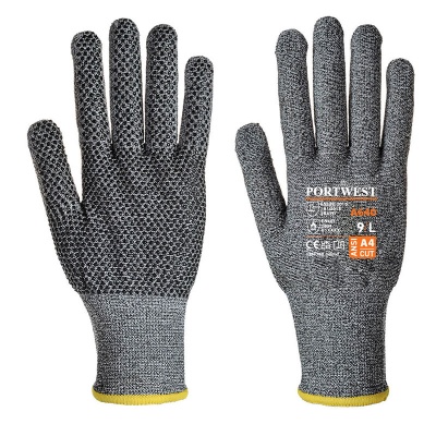 Portwest Sabre Cut-Resistant PVC Dot Palm Gloves A640