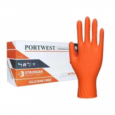 Portwest HD Nitrile Powder-Free Disposable Gloves A930