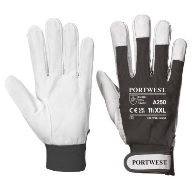 Portwest A250 XX-Large Tergsus Leather Black Gloves