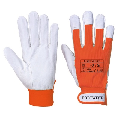 Portwest A250 Tergsus Small Leather Orange Gloves