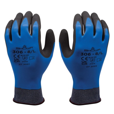 Showa 306 Fully Coated Latex Grip Gloves
