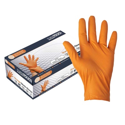 Supertouch PG-901 Disposable Diamond-Grip Nitrile Chemical Gloves