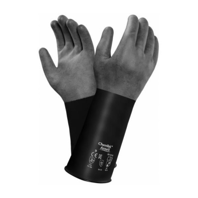 Ansell AlphaTec 38-514 Butyl Chemical-Resistant Thin Gauntlets