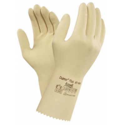 Ansell Duzmor Plus 87-600 Ultra-Thin Unflocked Latex Gauntlet Gloves