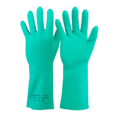 Ansell Solvex 37-655 Nitrile Chemical-Resistant Thin Gauntlets