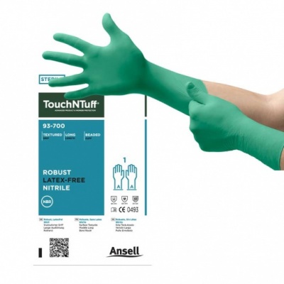 Ansell TouchNTuff 93-300 Disposable Nitrile Gloves