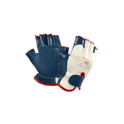 Ansell 07-111 VibraGuard Half-Finger Padded Nitrile Gloves