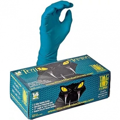 Teal Mamba BX-TMG Disposable Powder-Free Latex Work Gloves