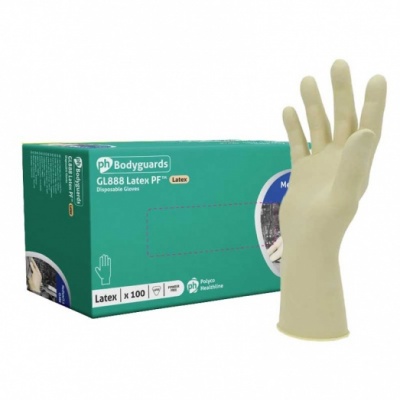 Polyco Bodyguards GL888 Powder-Free Latex Disposable Gloves