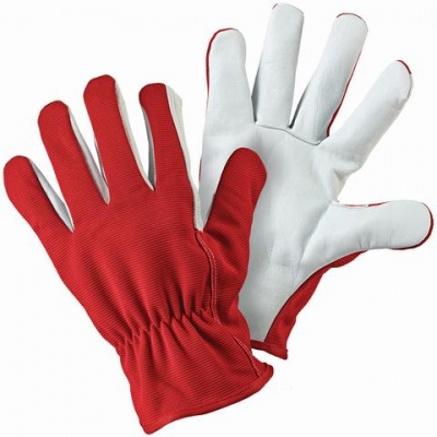 Briers Red Lined Leather Palm Gardening Gloves B6319