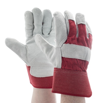 UCI UDPR-2 Premium Oil-Resistant Leather-Knuckle Rigger Gloves (Large)