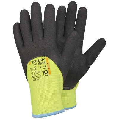 Ejendals Tegera 683A Hi-Vis Palm Coated Thermal Work Gloves