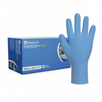 Polyco Bodyguards GL890 Blue Nitrile Disposable Gloves for Virus Protection