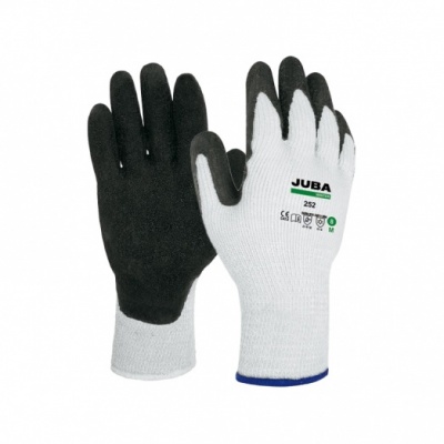 Juba 252 Latex-Coated Winter Black/White Safety Gloves