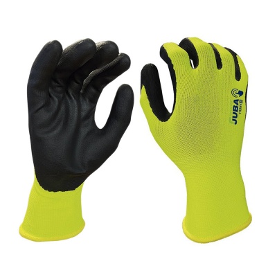 Juba H1118HV Hi-Vis Reflector Nitrile-Coated Safety Gloves (Hi-Vis Yellow/Black)