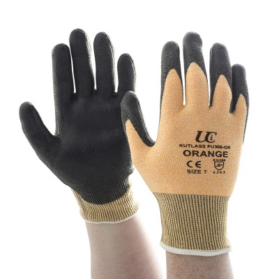 Kutlass Cut Resistant Orange Gloves PU300-OR