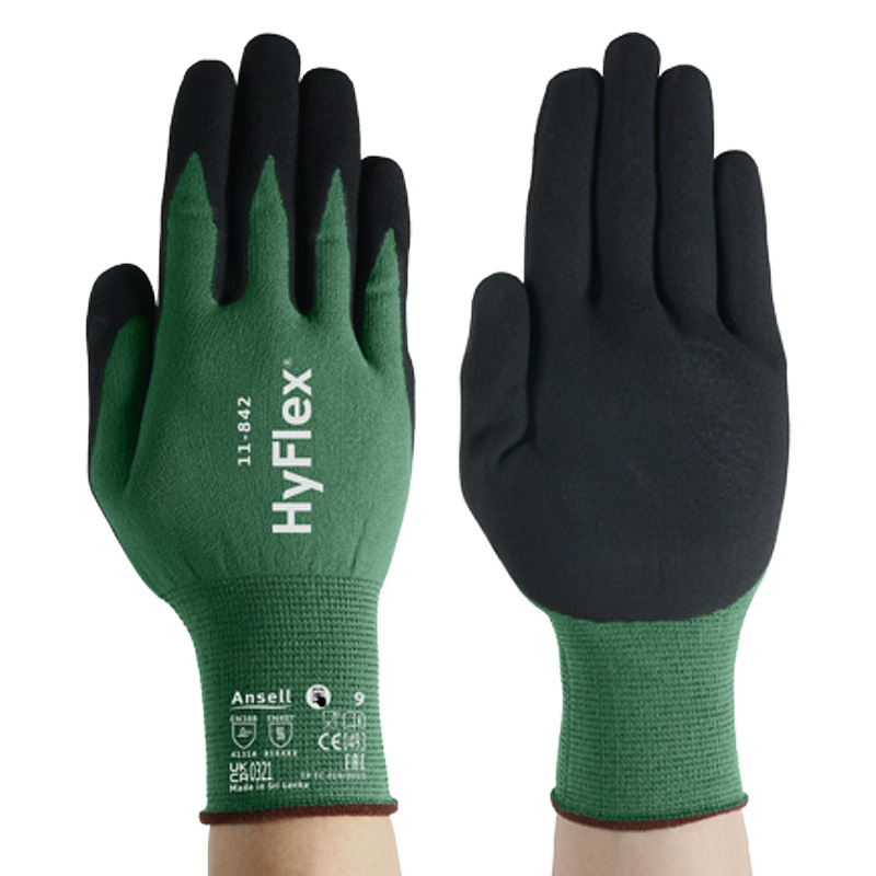 Ansell HyFlex 11 842 Sustainable Touchscreen Anti Static Safety Gloves