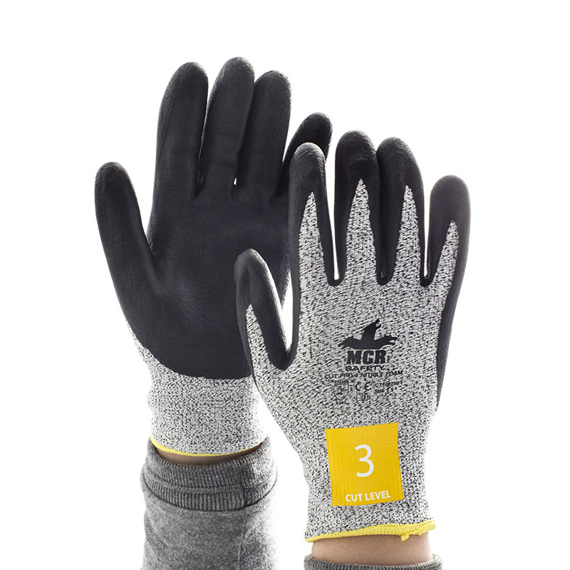 MCR Safety Cut Pro CT1007NF Nitrile Foam Palm Coated Work Gloves