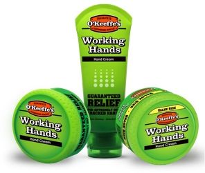 O'Keeffe's Working Hands is available in three sizes Three Creams