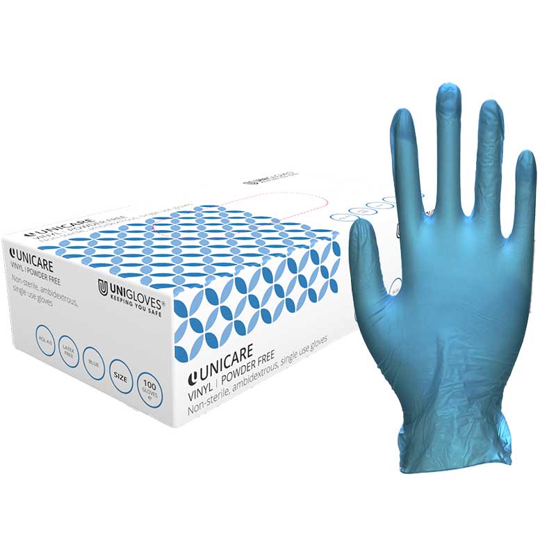 Unicare FoodSafe PowderFree Disposable Vinyl Gloves