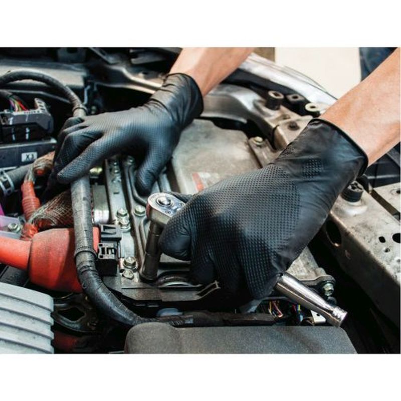 Polyco Finite Black Nitrile Disposable Gloves GL100