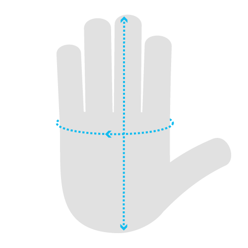 hand circumference measuring guide