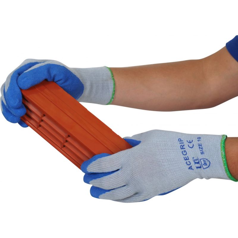 UCi AceGrip Blue General Purpose Latex Coated Gloves