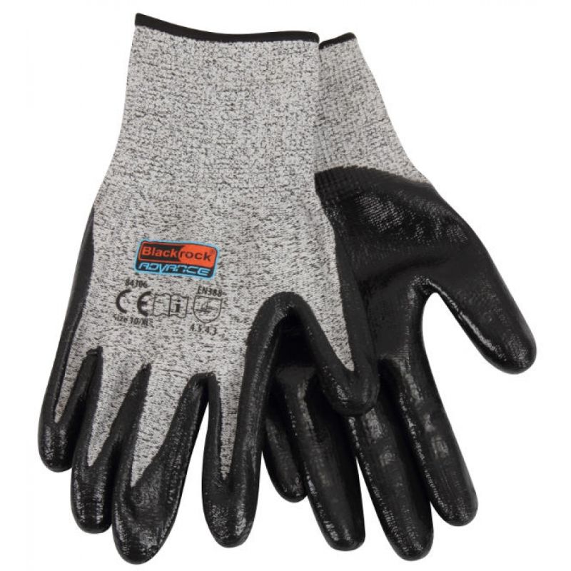 5 x Pairs Blackrock Advance Cut Resistant Level 5 Nitrile Safety Gloves 84307 