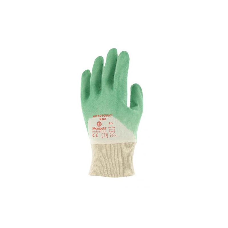 Marigold Industrial Nitrotough N205 3/4 Nitrile Coated Gloves