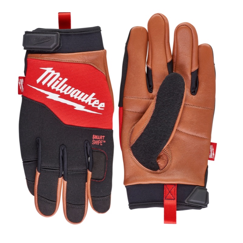 Milwaukee Hybrid Leather SMARTSWIPE Work Safety Gloves