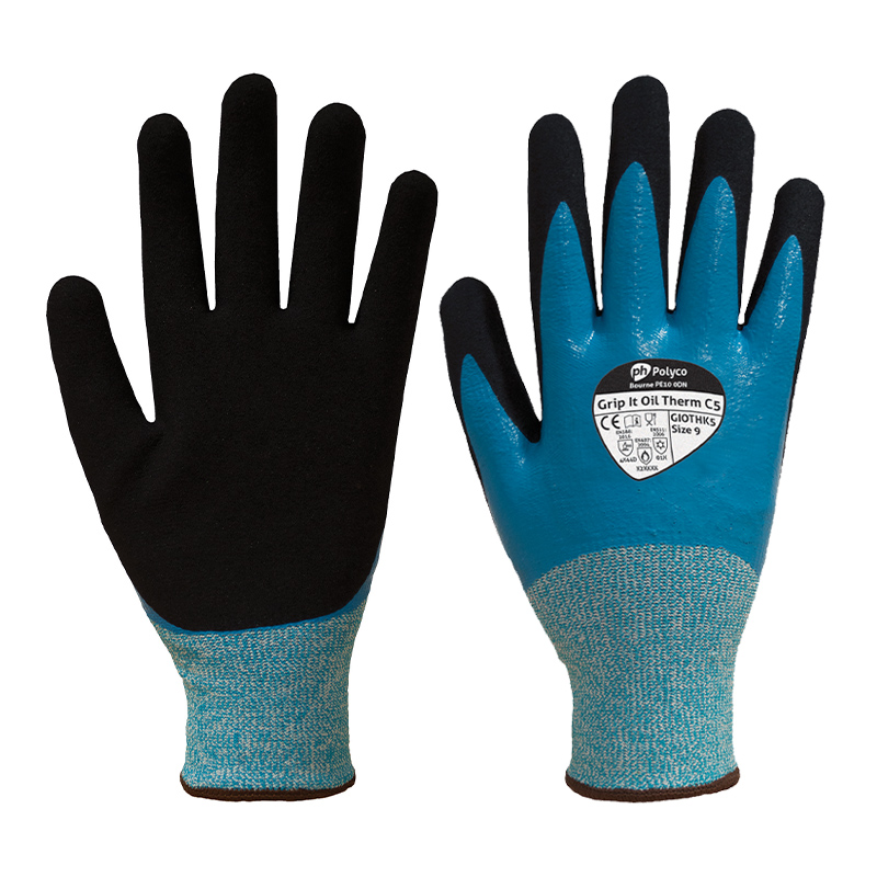 4 Paires De Gants De Protection Polyco Grip It - Taille 9, Polaire, Résistants à L'huile - Neuf