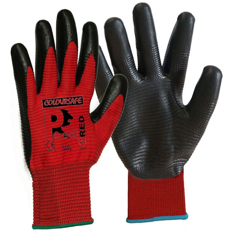 nitrile foam gloves