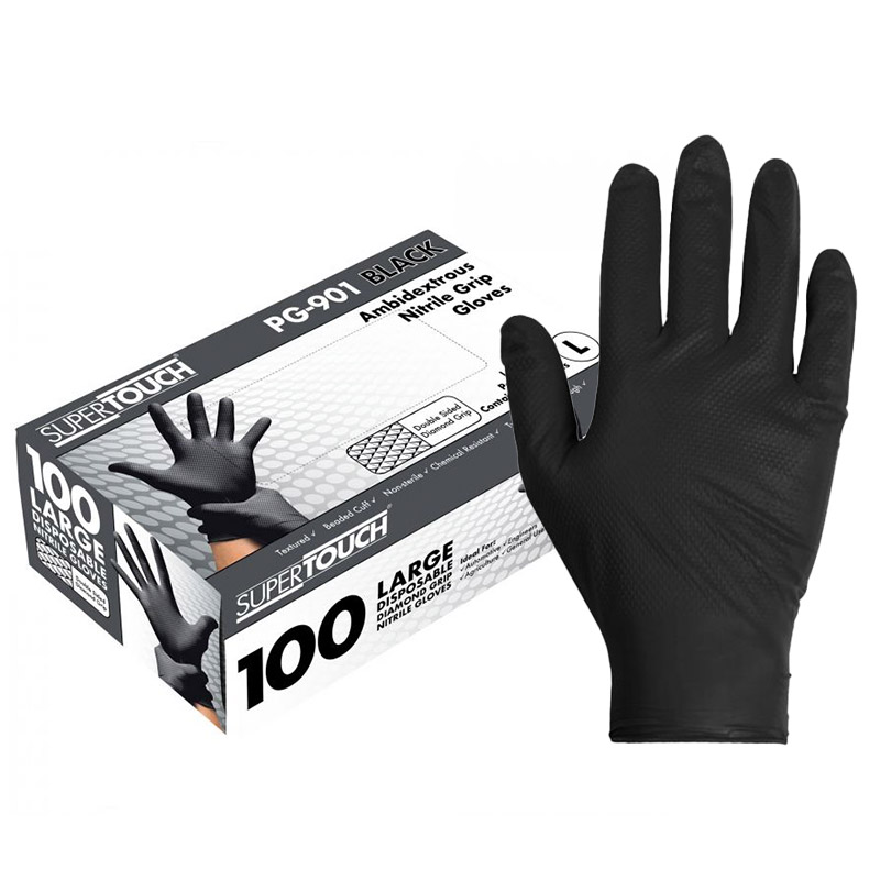 Black gloves with grip sales