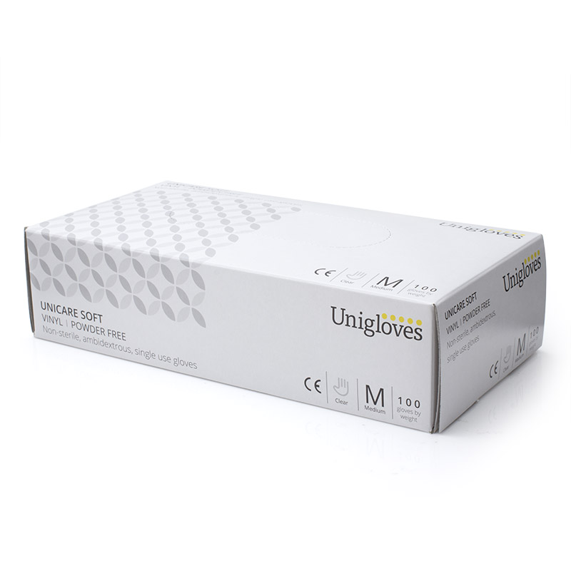 Unigloves Unicare PowderFree Clear Vinyl Gloves GS006