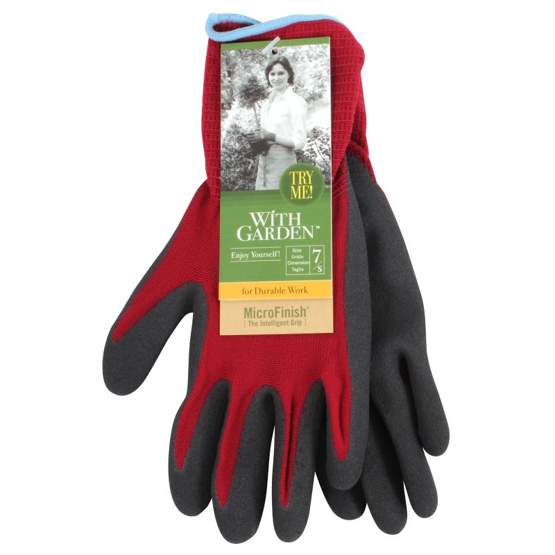 WithGarden Soft and Care Landscape 595 Nitrile Burgundy Gardening Gloves