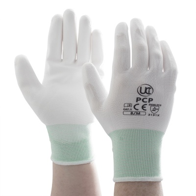 PU-Coated PCP White Precision Handling Gloves PCP-WH