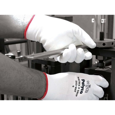 Polyco Matrix P Grip White Safety Gloves 200-MAT