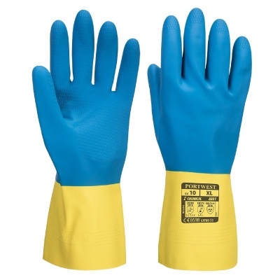 Portwest Double Latex Chemical Utility Gloves A801